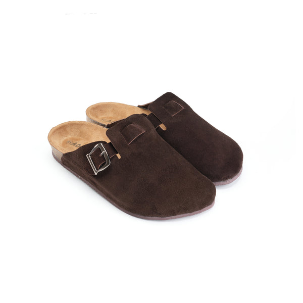 Comfortable Suede Clogs-Ons for Everyday Wear - Brown