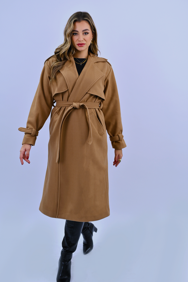 Timeless Elegance in Every Stitch The Classic Coat - Camel