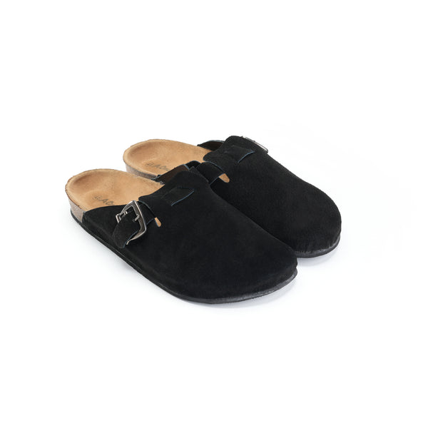 Comfortable Suede Clogs-Ons for Everyday Wear - Black